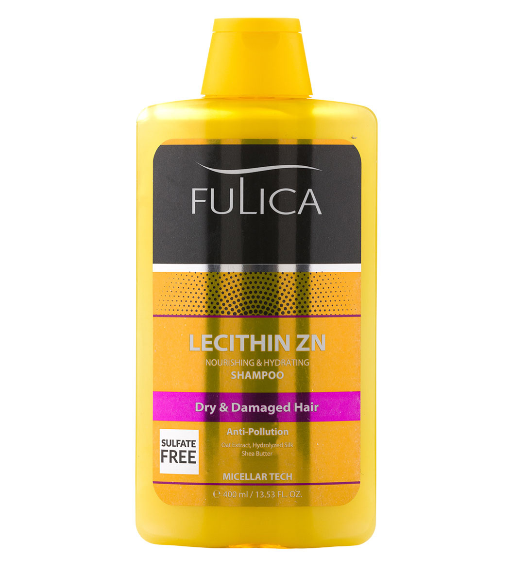 شامپو فاقد سولفات مدل Lecithin Zn مناسب موهای خشک و آسیب دیده 400میل Fulica Lecithin Zn Shmapoo For Dry And Damaged Hair 400ml