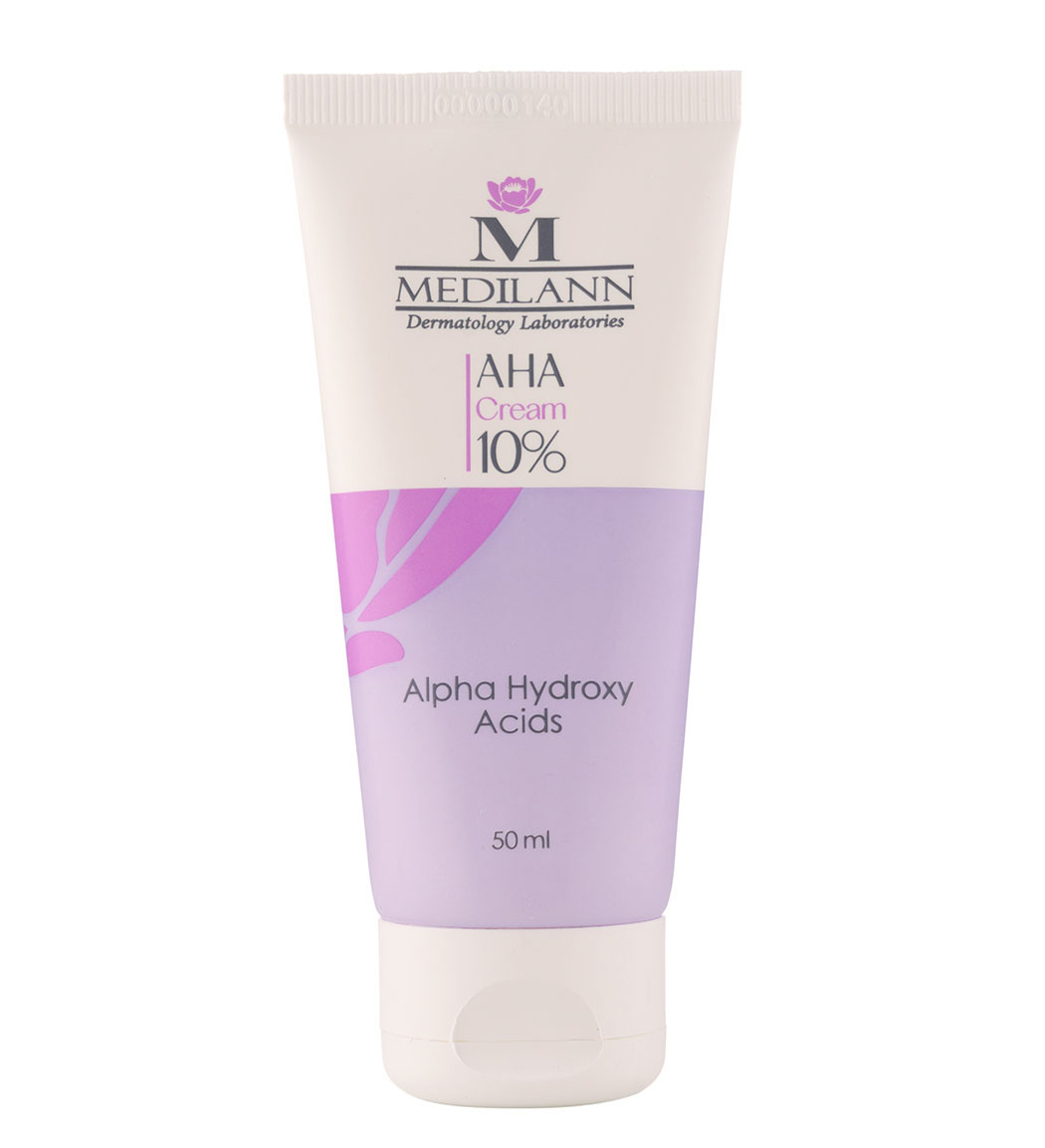 کرم لایه بردار AHA 10% حجم 50میل MEDILANN AHA 10% CREAM