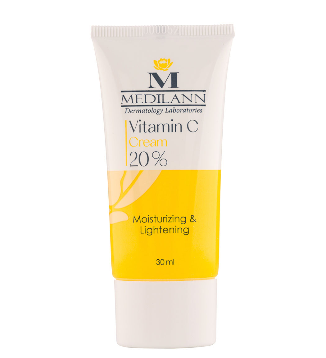 کرم مرطوب کننده ویتامین سی Medilann Vitamin C Moisturizing And Lightening Cream 30ml