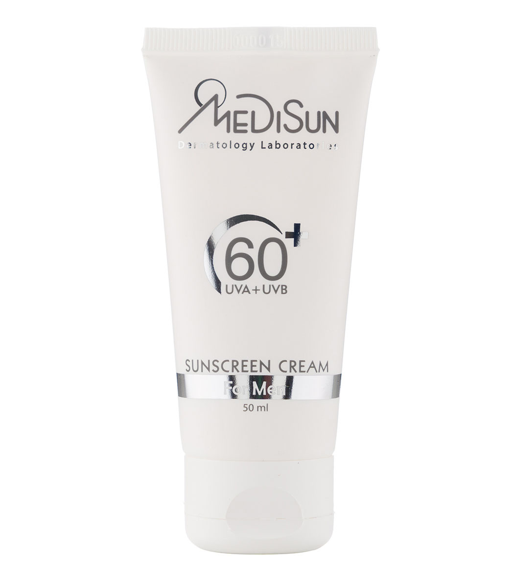 کرم ضد آفتاب مناسب آقایان دارای SPF60 حجم 50 میل Medisun SPF 60 Sunscreen Cream For Men 50 ml