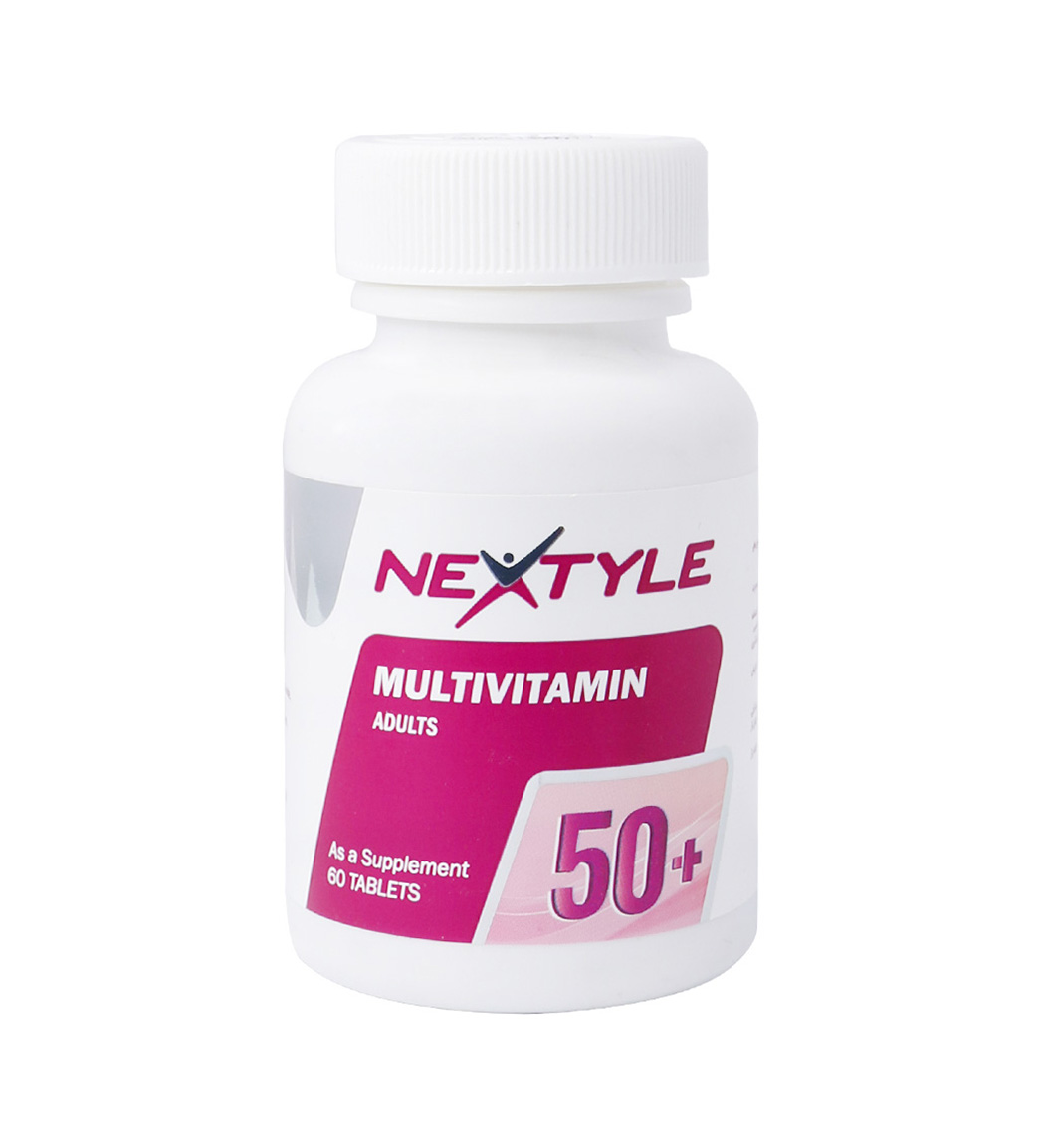 قرص مولتی ویتامین +50 بسته 60 عددی Nextyle Multivitamin Adults Plus 50 60 Tabletes