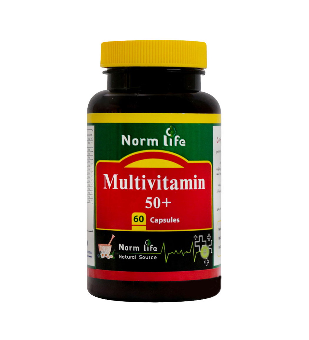 کپسول مولتی ویتامین بالای 50 سال بسته 60 عددی Norm Life Multivitamin Up 50 Years 60 Caps